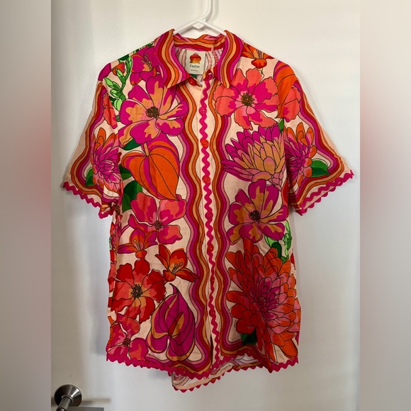 FARM RIO Brazilian Tropical Spring Affair Shirt & Short Set - Picture 2 of 11